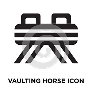 Vaulting horse icon vector isolated on white background, logo co