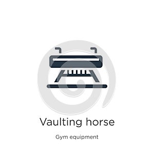 Vaulting horse icon vector. Trendy flat vaulting horse icon from gym equipment collection isolated on white background. Vector