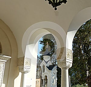 Vaults of the Church. Chapel of the Holy cross Palace Church in Livadia. The Church was erected under Emperor Alexander II in 1863