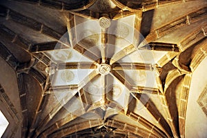 Vaults of the cloister of the Convent of Santiago in Calera de Leon,  Badajoz province, Spain photo