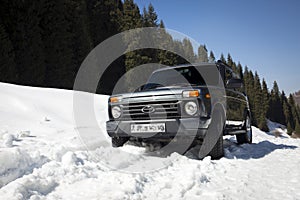 Vaz car in the snow. photo