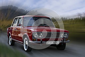 VAZ red car. photo