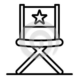 Vblog director chair icon, outline style
