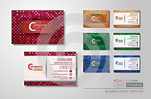 Vcard business card set 4 color photo