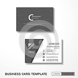 Vcard business card set gray photo