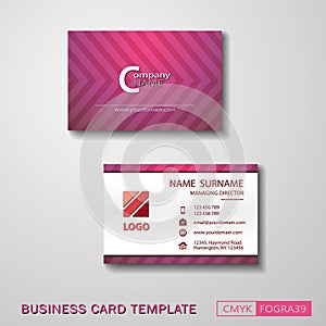 Vcard business card set play pink photo