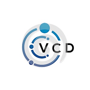 VCD letter technology logo design on white background. VCD creative initials letter IT logo concept. VCD letter design