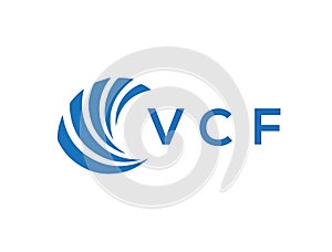 VCF letter logo design on white background. VCF creative circle letter logo concept. VCF letter design