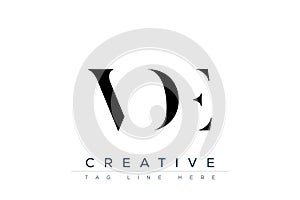 VDE abstract letter logo design