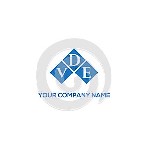 VDE letter logo design on WHITE background. VDE creative initials letter logo concept. VDE letter design photo