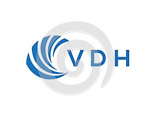 VDH letter logo design on white background. VDH creative circle letter logo concept. VDH letter design