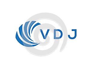 VDJ letter logo design on white background. VDJ creative circle letter logo concept. VDJ letter design