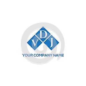 VDJ letter logo design on WHITE background. VDJ creative initials letter logo concept. VDJ letter design