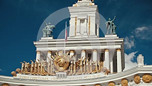 VDNKh central pavilion, golden State Emblem, Union of Soviet Socialist Republics