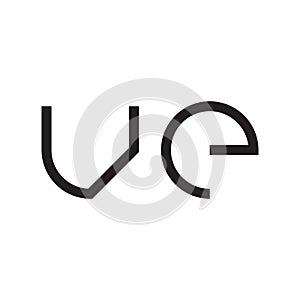 ve initial letter vector logo icon