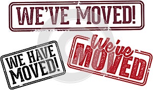 We`ve Moved Relocation Rubber Stamps