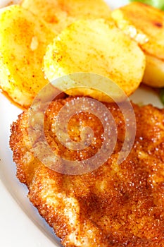 Veal Cutlet- Schnitzel - with Lettuce