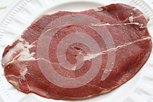 Veal cutlets photo