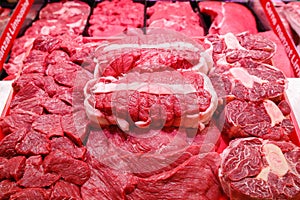 Veal meat steak photo