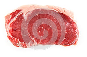 Veal sirloin steak isolated photo