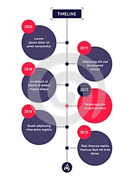 Vecor original Timeline template with round labels.