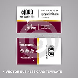 Vecrot business card template. Modern abstract luxury style for business visiting card, label, sticker, badge.