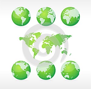 Vecrot globe set and map