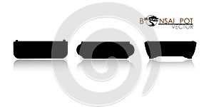 Vecter of bonsai pot.