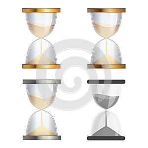 Vector cartoon hourglasses