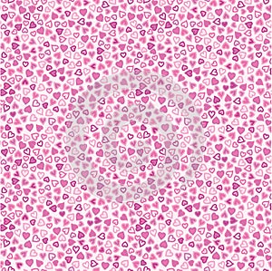 Vecto pink hearts seamless pattern. photo