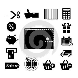 Vecto shopping online icon photo