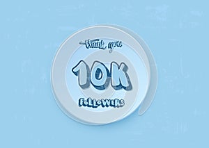 Vector 10000 followers thank you social media template.