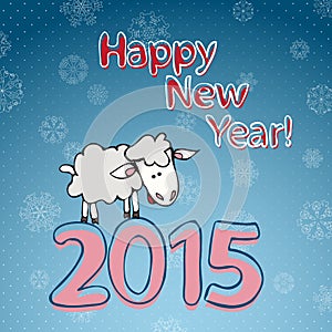 Vector 2015 Happy New Year background in Typography style