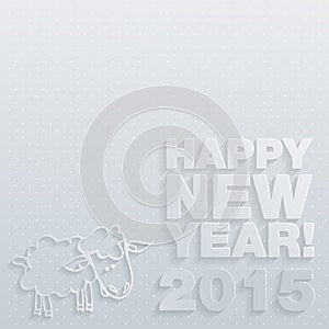 Vector 2015 Happy New Year background in Typography style