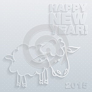 Vector 2015 Happy New Year background in Typography style