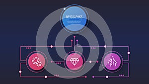 Vector 3 options infographic design, structure chart,