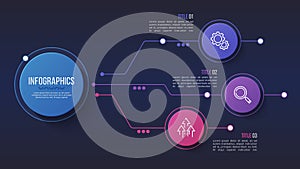 Vector 3 options infographic design, structure chart,