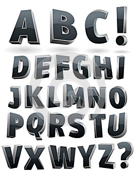 Vector 3D alphabet