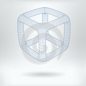 Vector 3D Bioprinting Concept Icon photo