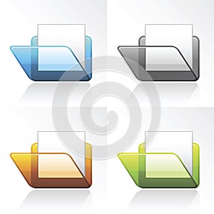 Vector 3D Folder Icons