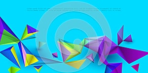 Vector 3D Geometric, Polygon, Line, Triangle pattern shape for wallpaper or background. Illustration low poly, polygonal design