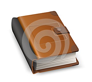 Vector 3d hardcover book symbol of knowledge