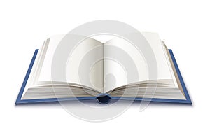 Vector 3d hardcover open book symbol of knowledge