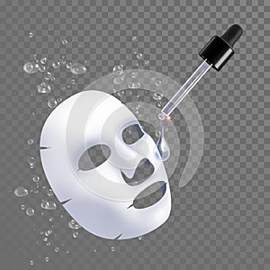 Vector 3d sheet facial mask moisture treatment