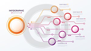 Vector 6 options infographic design, structure chart, presentati