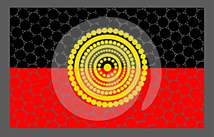 Vector aboriginal flag design.