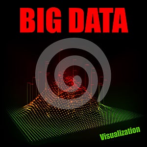 Vector abstract 3D big data visualization.