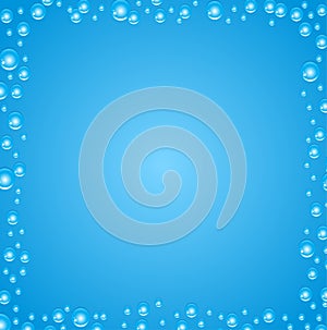 Vector abstract background. Air bubbles in water.