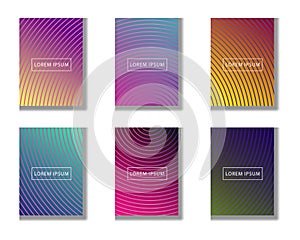 Vector abstract background book cover template collection - liquid bubble shape on fluid gradient with unique shadow.eps 10