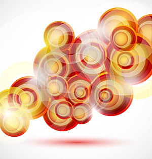 Vector abstract background: colorful circles